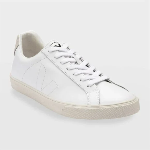 EUC VEJA Esplar Women's White Leather Sneakers Size 9 - Picture 1 of 10